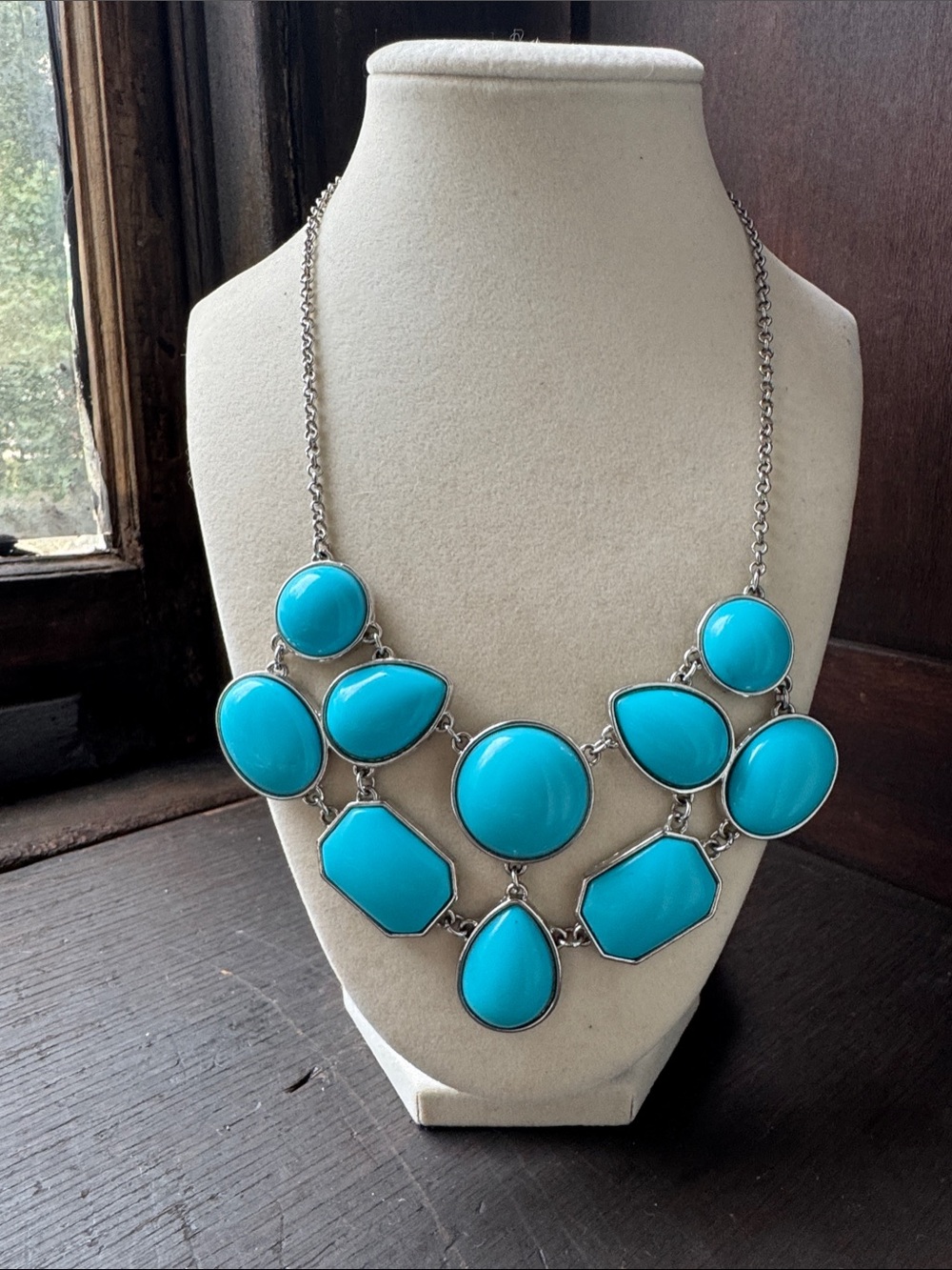 3/$30Turquoise Statement Bib Necklace - Women Jewelry